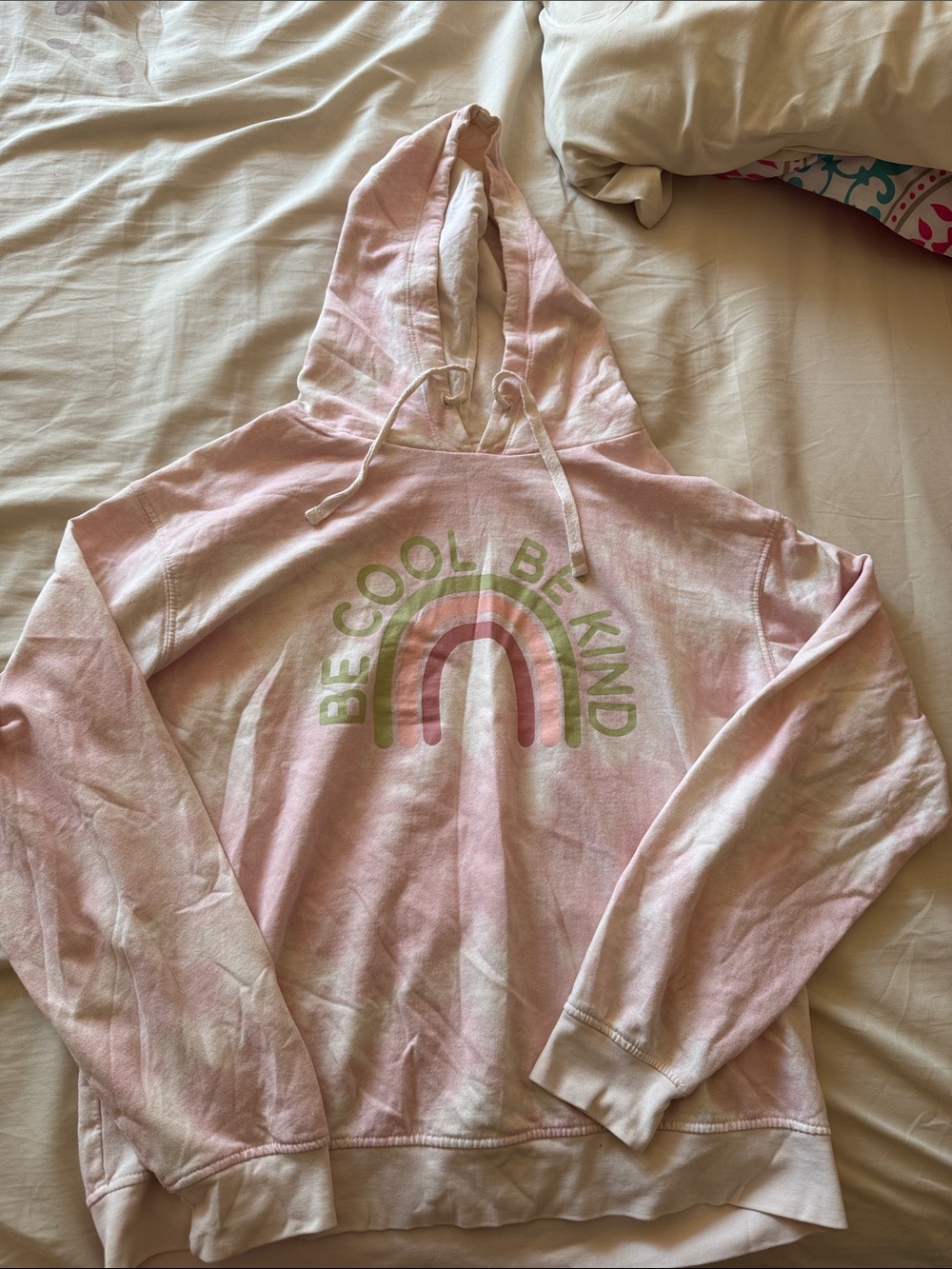 Kids Pink Tie-Dye Hoodie – Be Cool Be Kind Graphic
